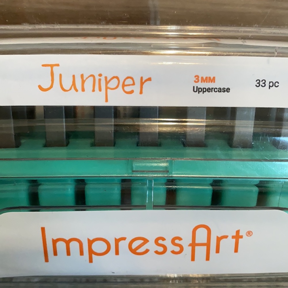 NWOT Impress Art 3 mm “Juniper” uppercase 33 pcs - Picture 2 of 3